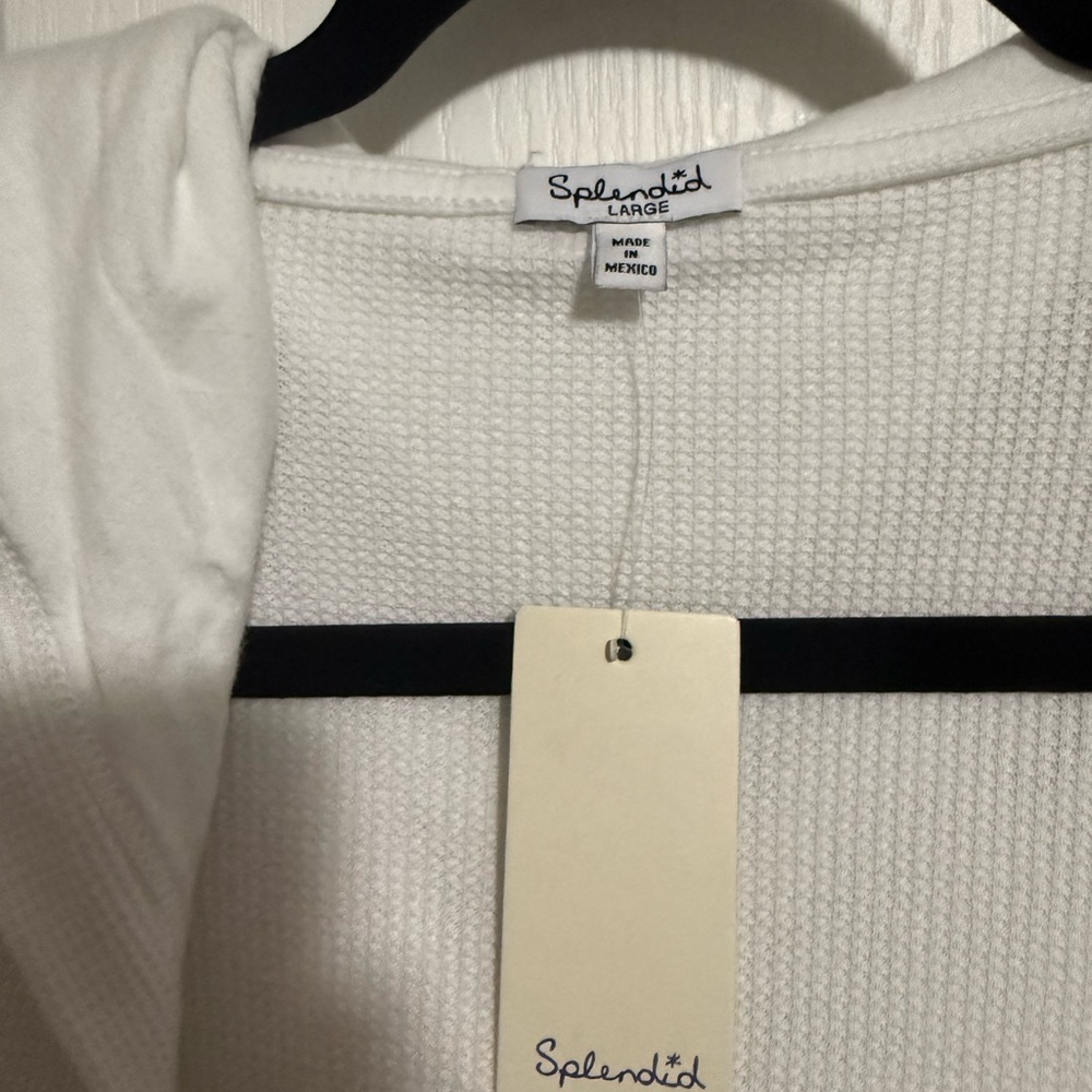 Splendid White Open-Front Sweater - Picture 7 of 9
